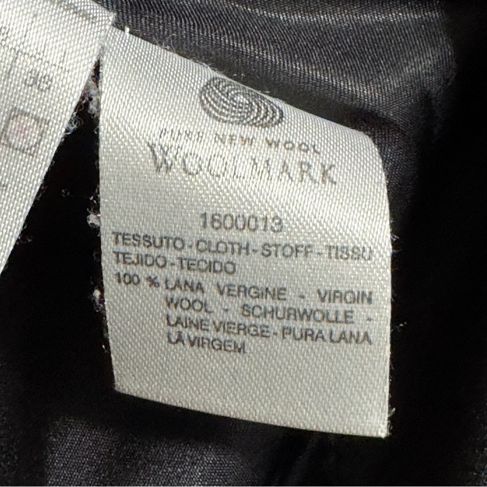 MAX MARA 100% Virgin Wool Made In Italy Double Breasted Black Pea Coat Size 2 - Picture 12 of 14